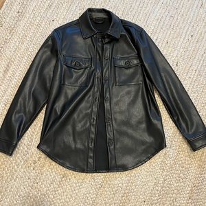 New faux leather shacket size xsmall